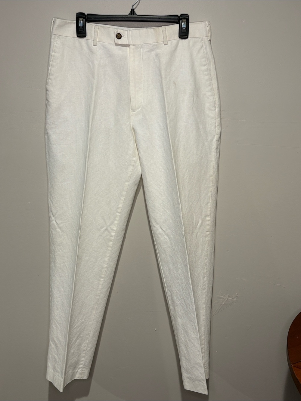AXIST Men's Classic White Linen Pants - 34 X 34